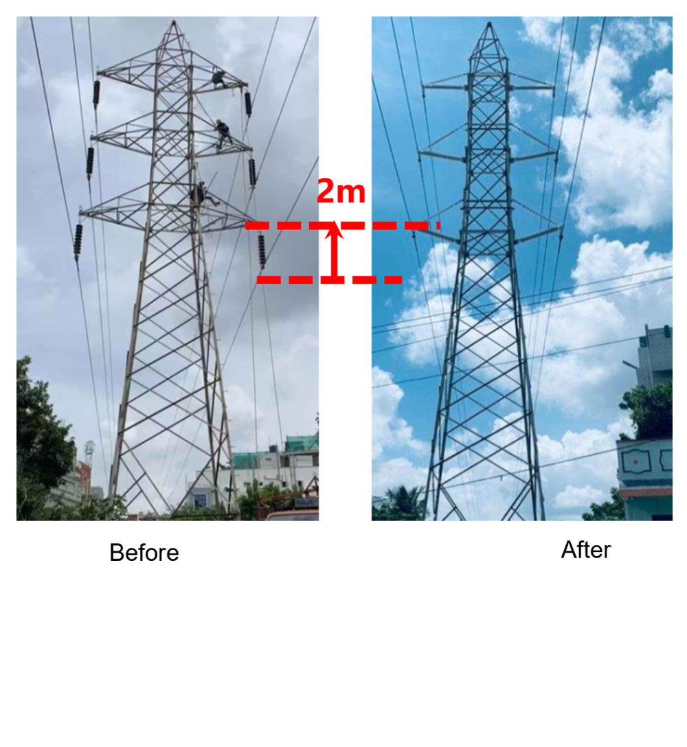 India 132kV Lattice Tower Retrofit Project 